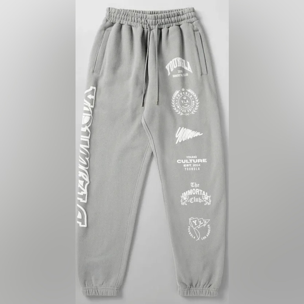 Youngla Immortal Killer Joggers Grey
Size: small